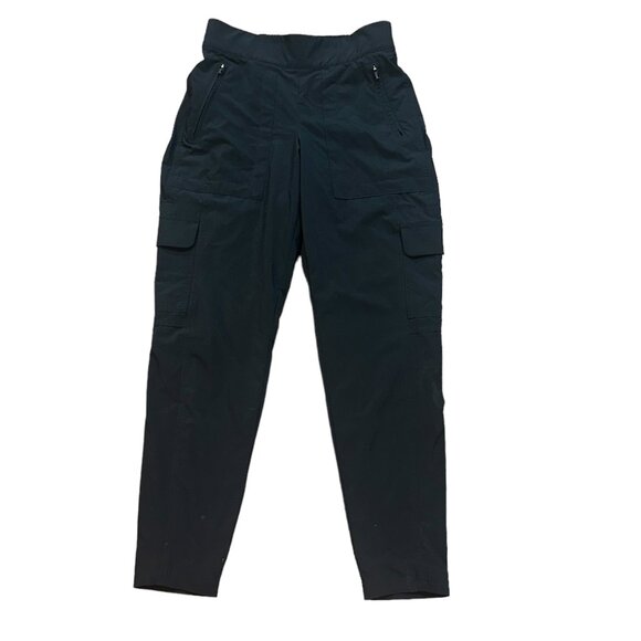 Athleta Chelsea Cargo Lined Pant Black‎ Size 0 Athletic Travel Comfort Work Out - Picture 1 of 6